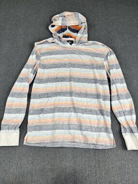 O'Neill Mens Multi-Color Striped Long-Sleeve Hooded Shirt Size S